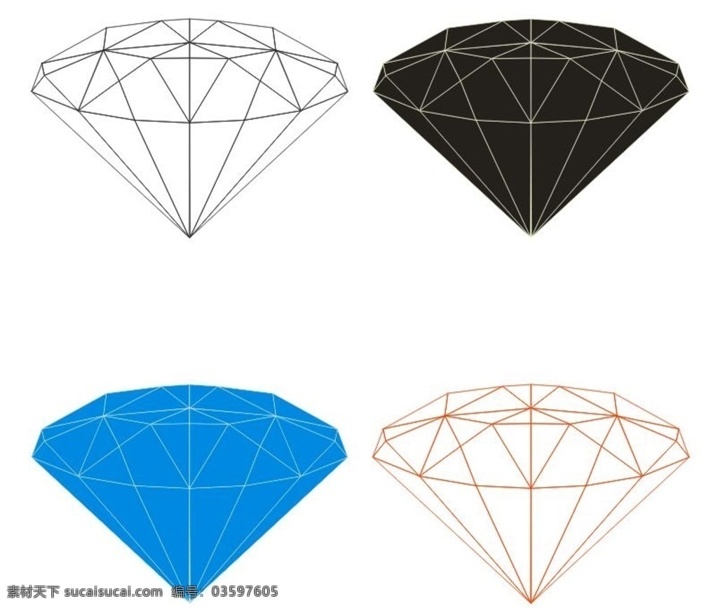 矢量图钻石 钻石 钻石矢量图 矢量图 钻石标志 标志图标 其他图标