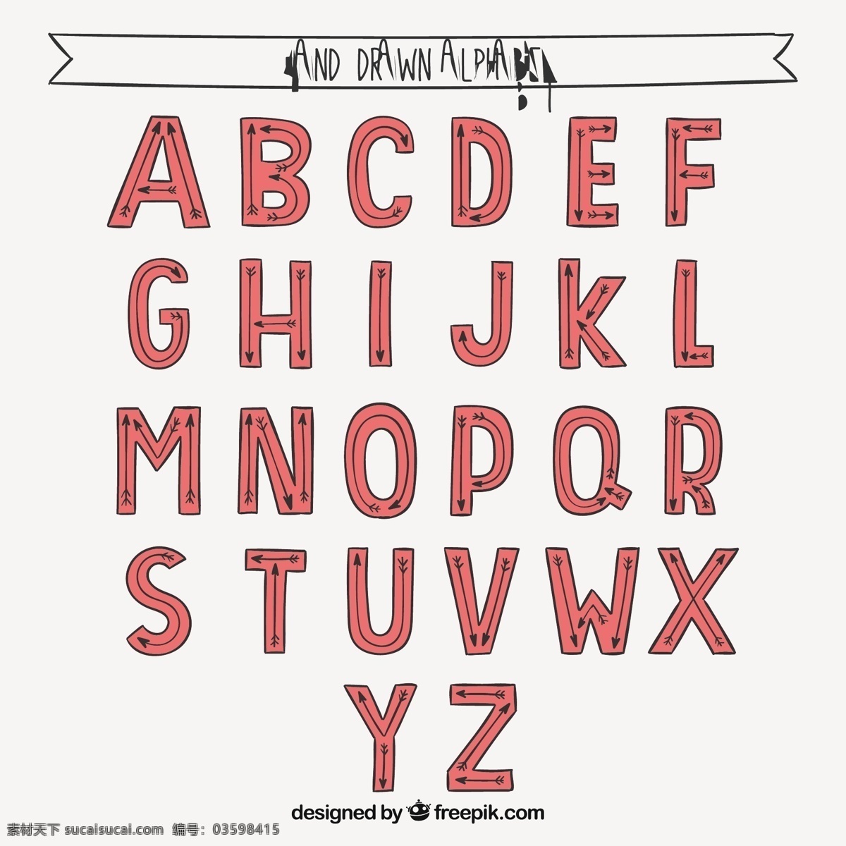 手绘 红色 字母表 一方面 刷红 字母 字体 abc 画 写 白色