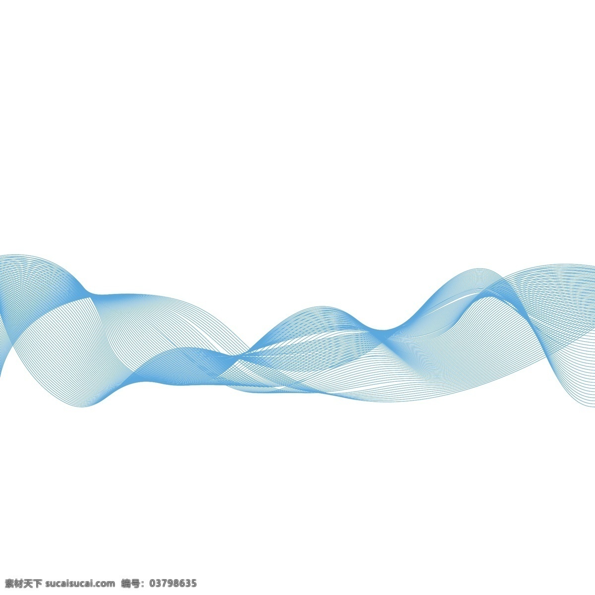 蓝色 动感 科技 波浪 线条 彩色 抽象 几何曲线 渐变线条