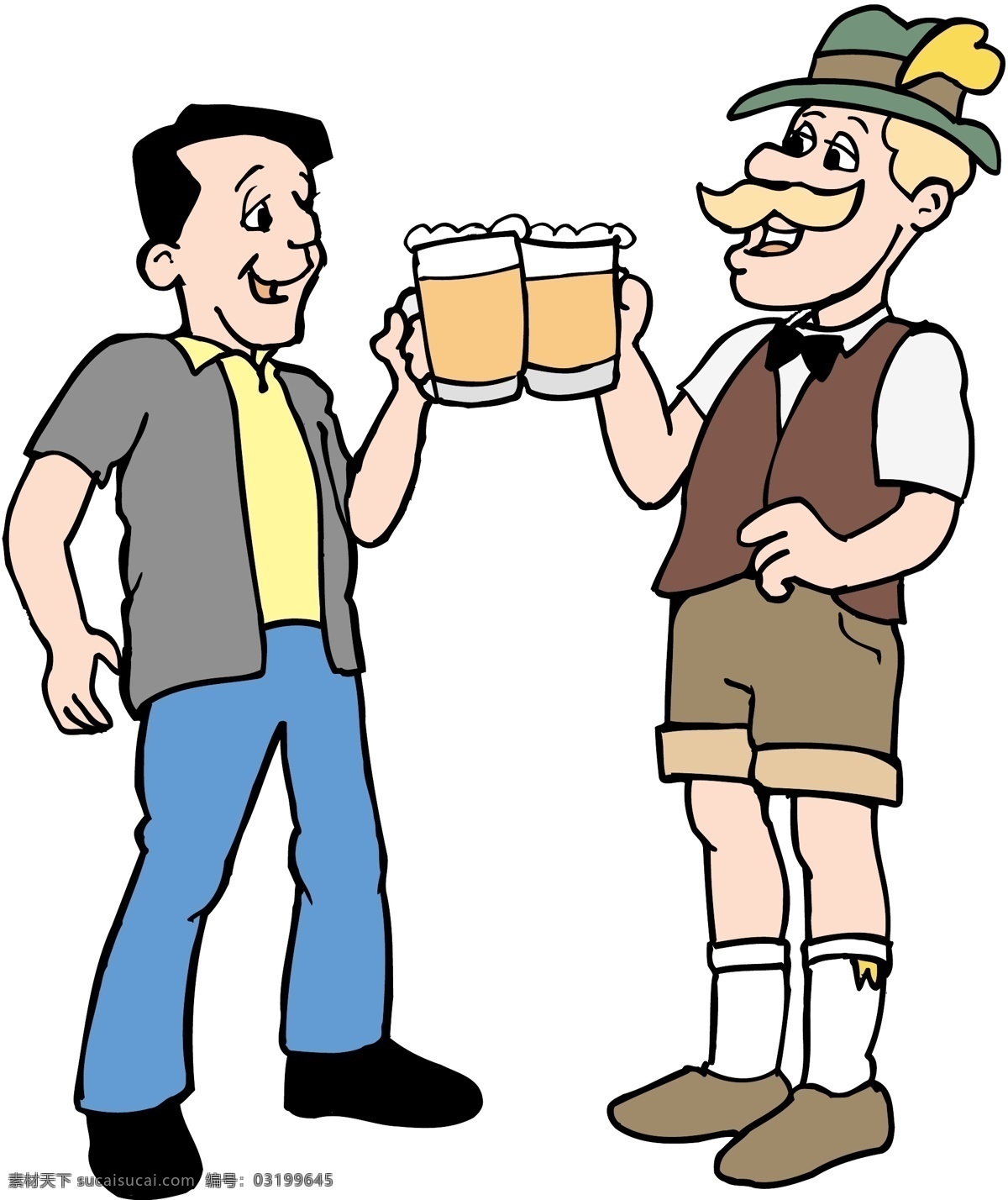喝酒 人 干杯 卡通人物 啤酒 矢量人物造型 矢量图