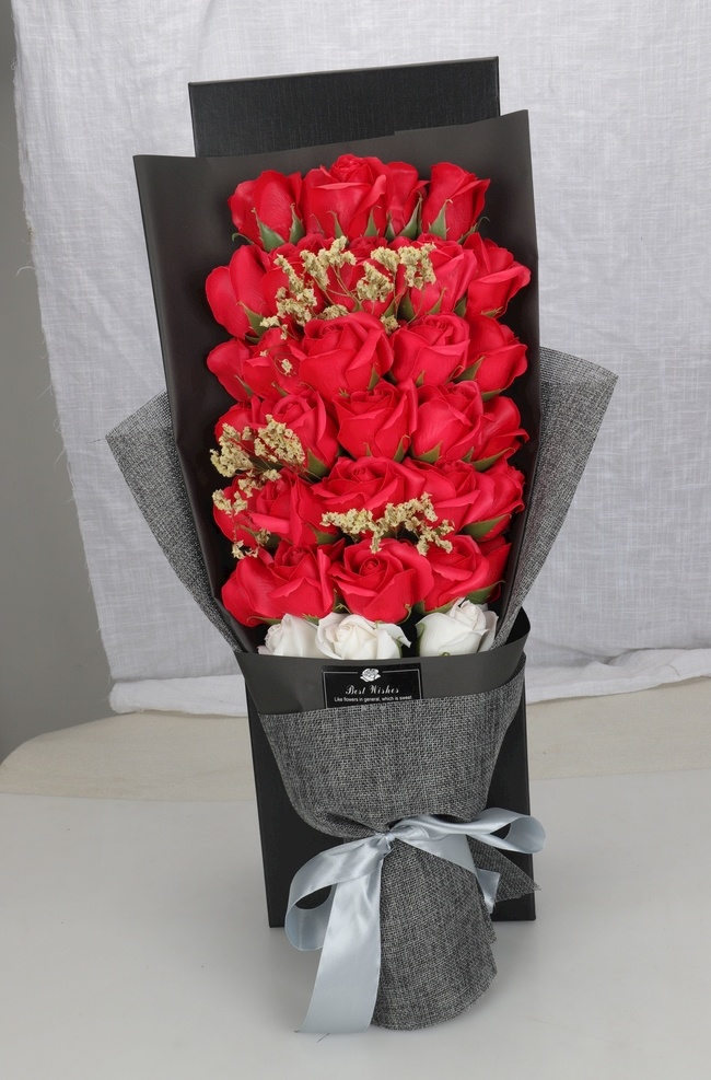 红玫瑰花 红玫瑰 花束 照片 带盒子玫瑰花 设计元素