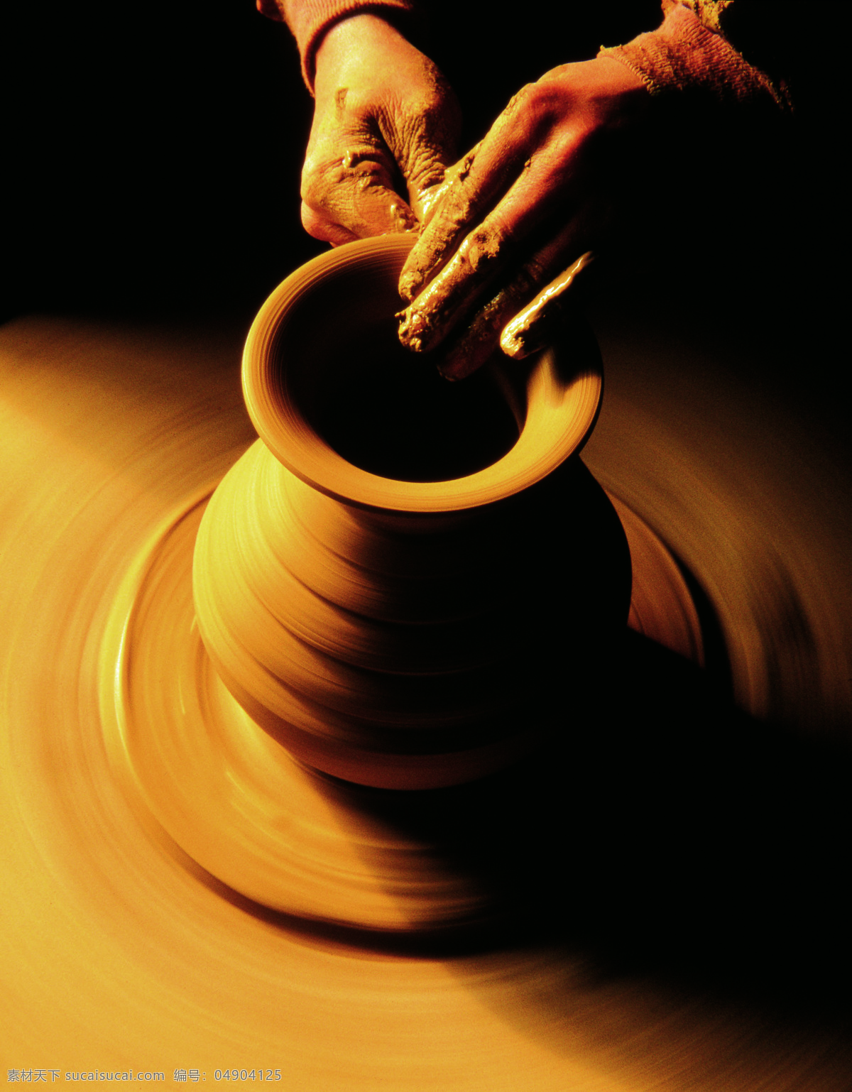 摄影作品陶艺 手工艺术 泥土 摄影作品 陶艺 转动 文化艺术 传统文化