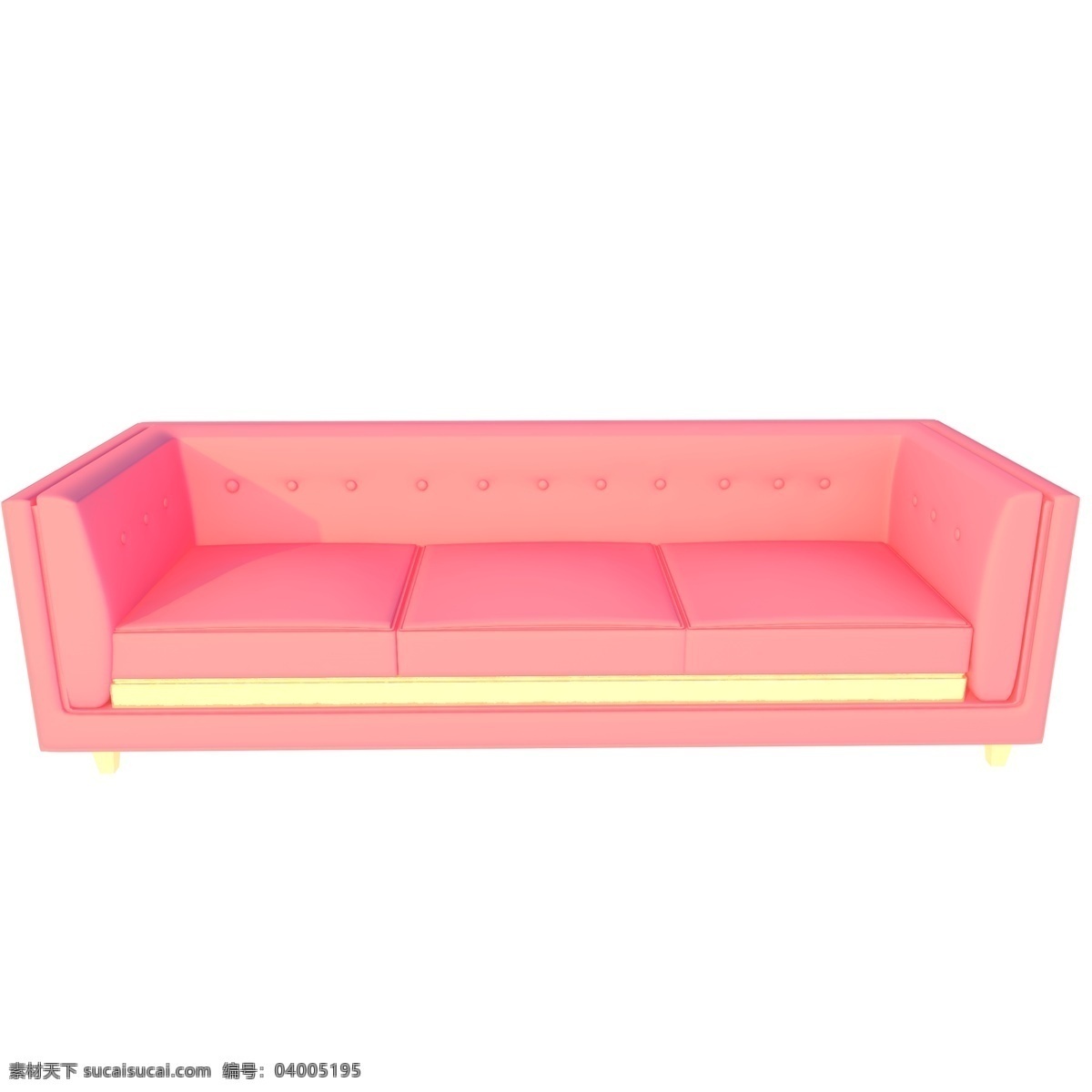 粉色时尚沙发 家具 沙发 三座 粉色系