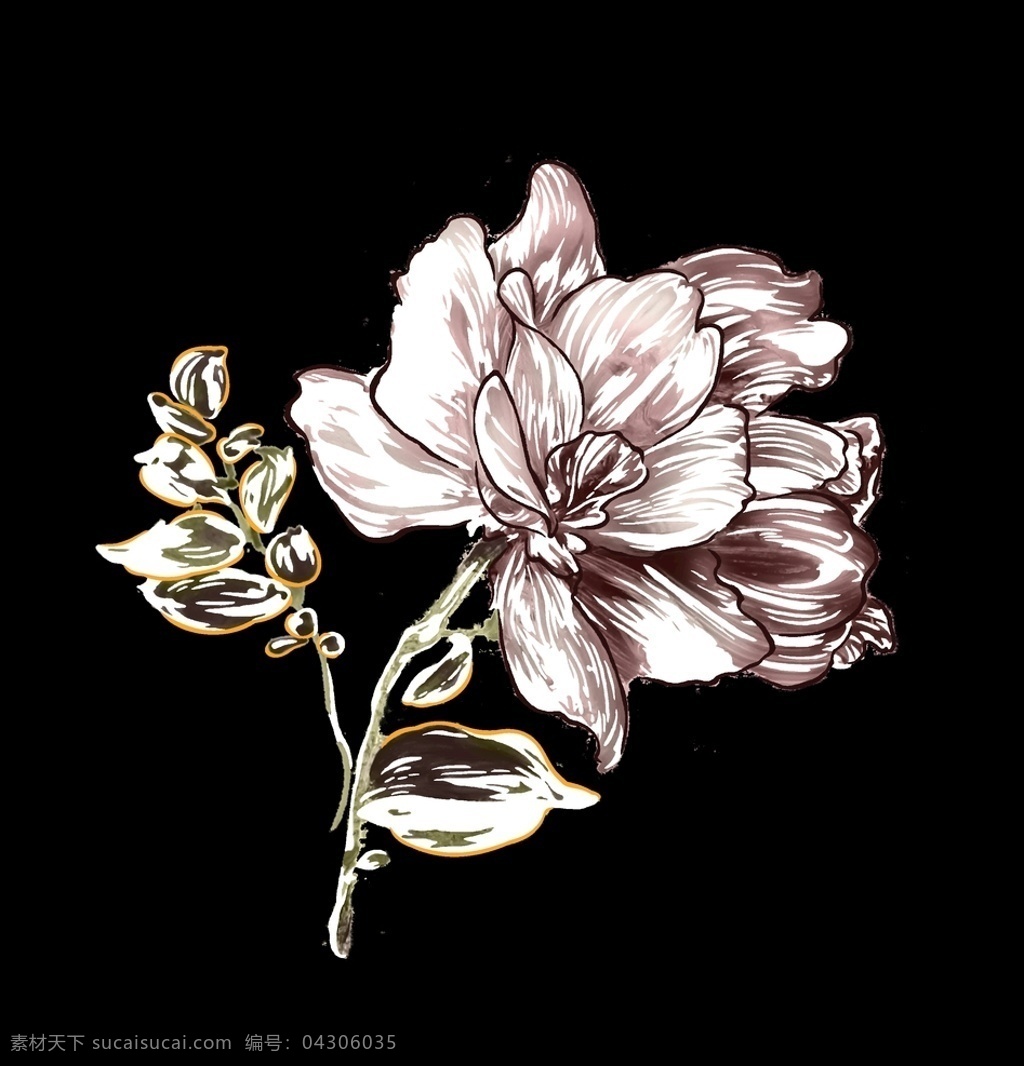 中国 花 花卉图片 抽象花 手绘花 中国画花卉 水彩花卉 创意花卉 印花素材 高清 服装图案素材 家纺图案素材 花卉