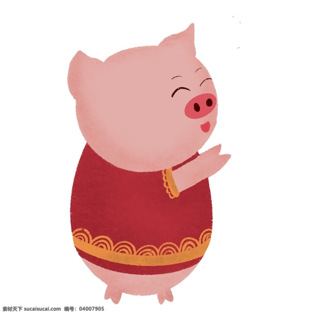 中国 风 2019 猪年 形象 元素 喜庆 红色 新年元素 小猪形象 元素装饰 装饰图案 元素设计 简约 创意元素 手绘元素 psd元素