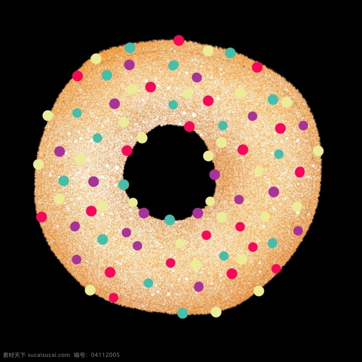 彩色 圆点 甜甜 圈 主食 零食
