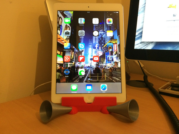 ipad 空气 喇叭 放大器 架 苹果 3d打印模型 游戏玩具模型 被动 站