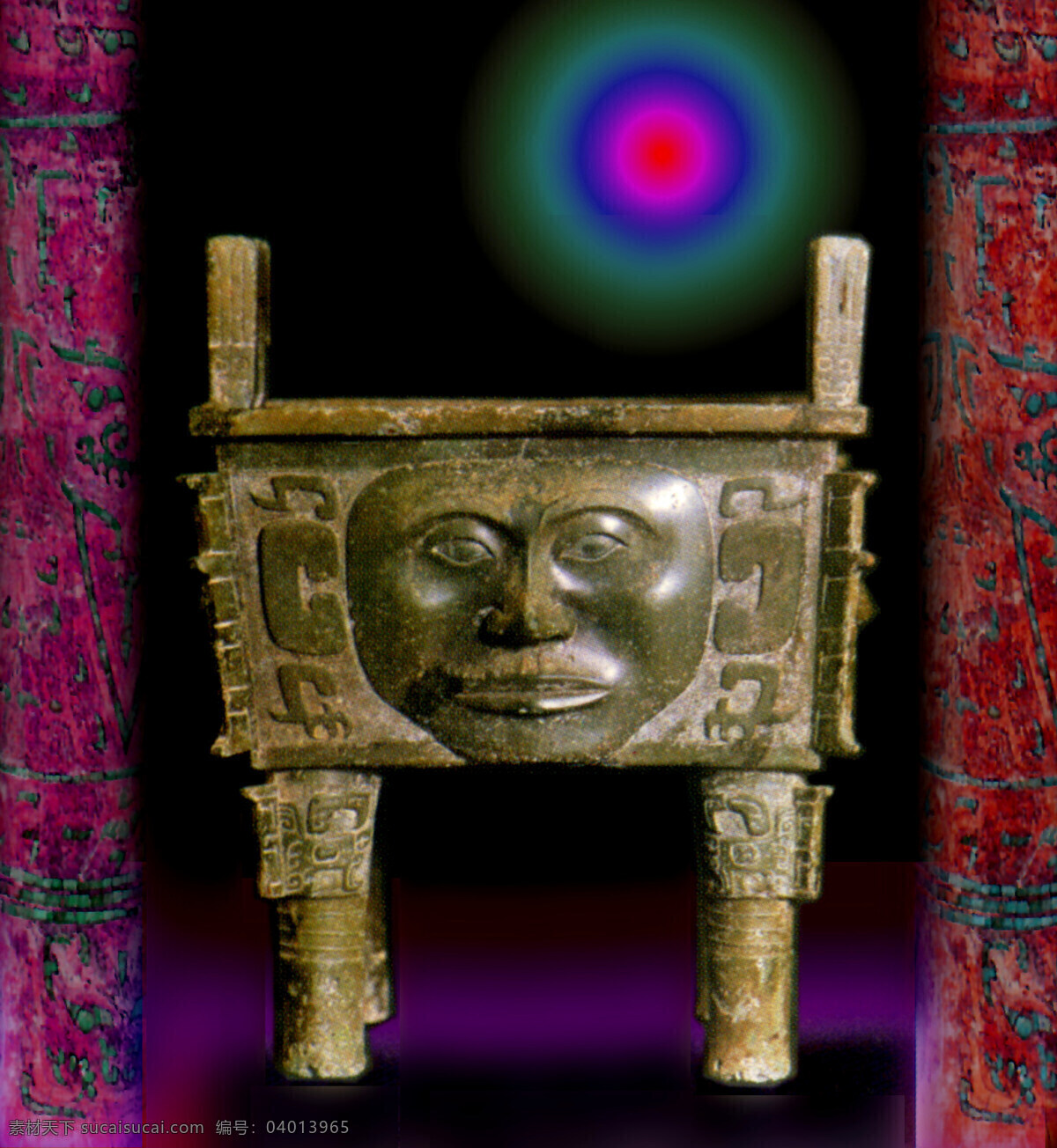 背景免费下载 背景 瓷器 鼎 古董 艺术品 中华艺术绘画 钟 出土文物 文化艺术