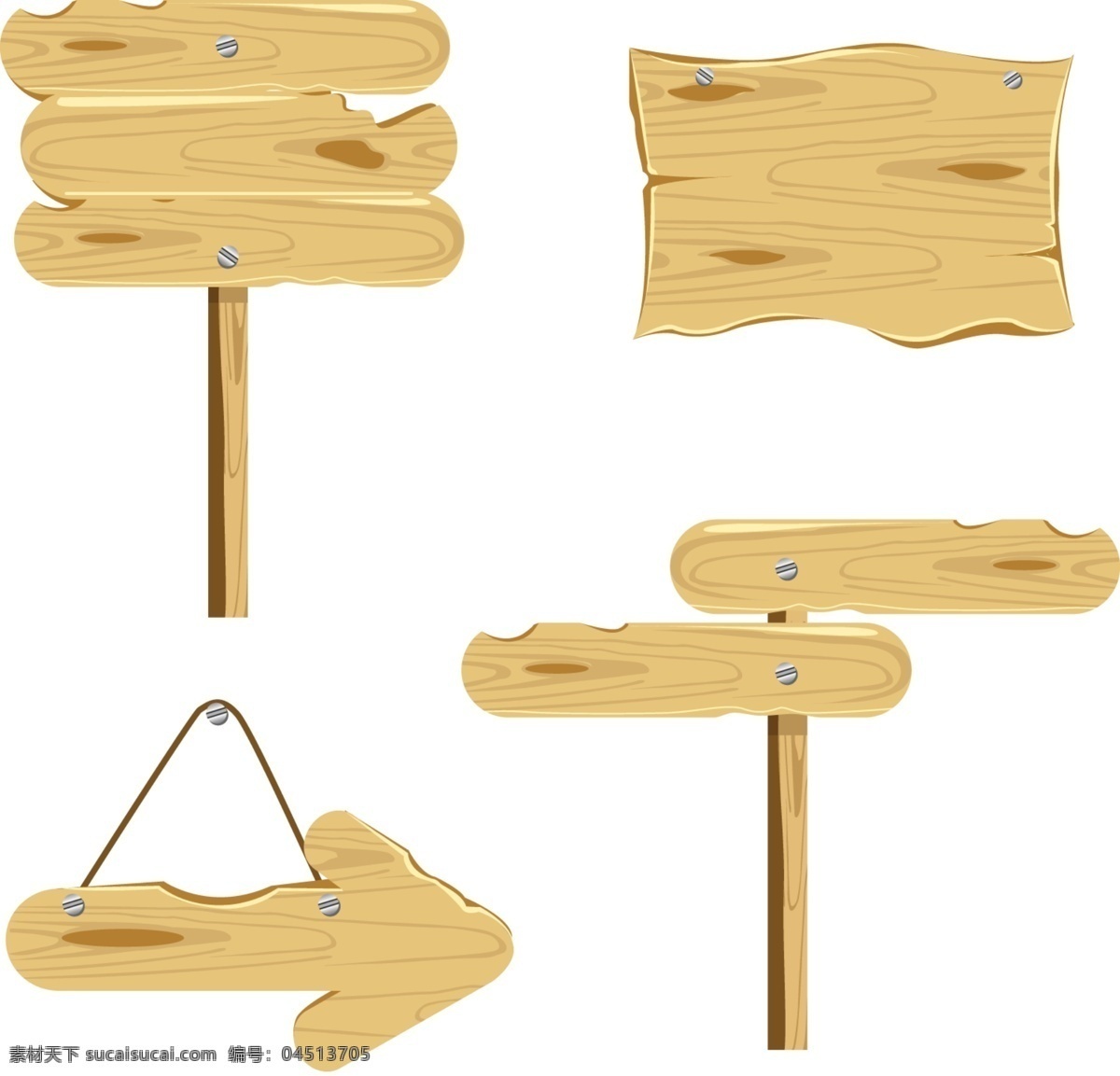 木质 公告 指示牌 矢量图 告示牌 公告牌 箭头 木材纹理 木牌 其他矢量图
