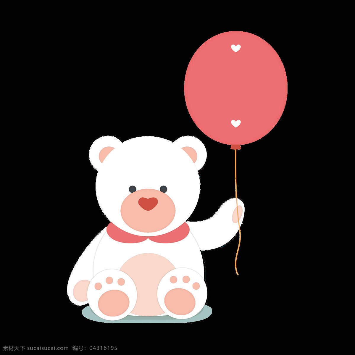小 熊 气球 卡通 商用 元素 小熊 动物 可爱