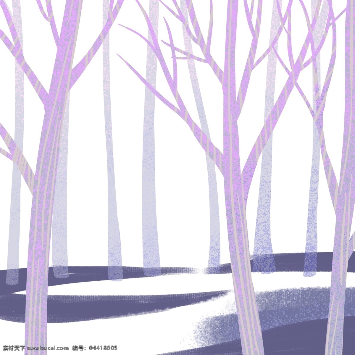紫色 手绘 梦幻 树林 卡通 紫色梦幻树林 手绘紫色树林 卡通梦幻树林 紫色森林 唯美梦幻森林 树木 森林