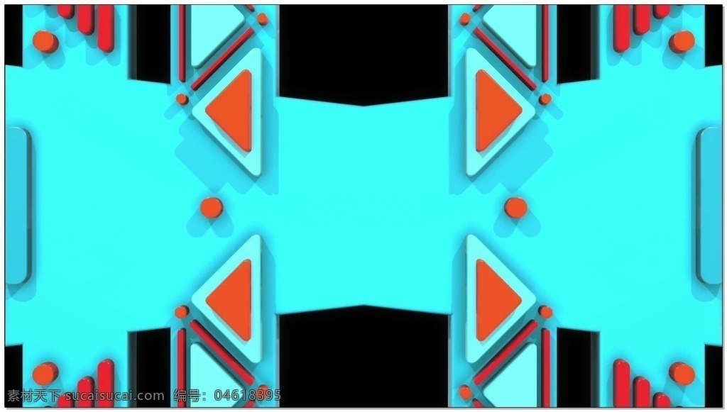 青色 立体 方块 视频 机械 科幻 飞船 视频素材 动态视频素材