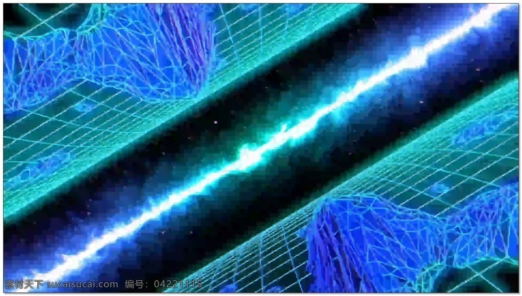 蓝色 科技 动态 视频 幽光 油画 视频素材 动态视频素材
