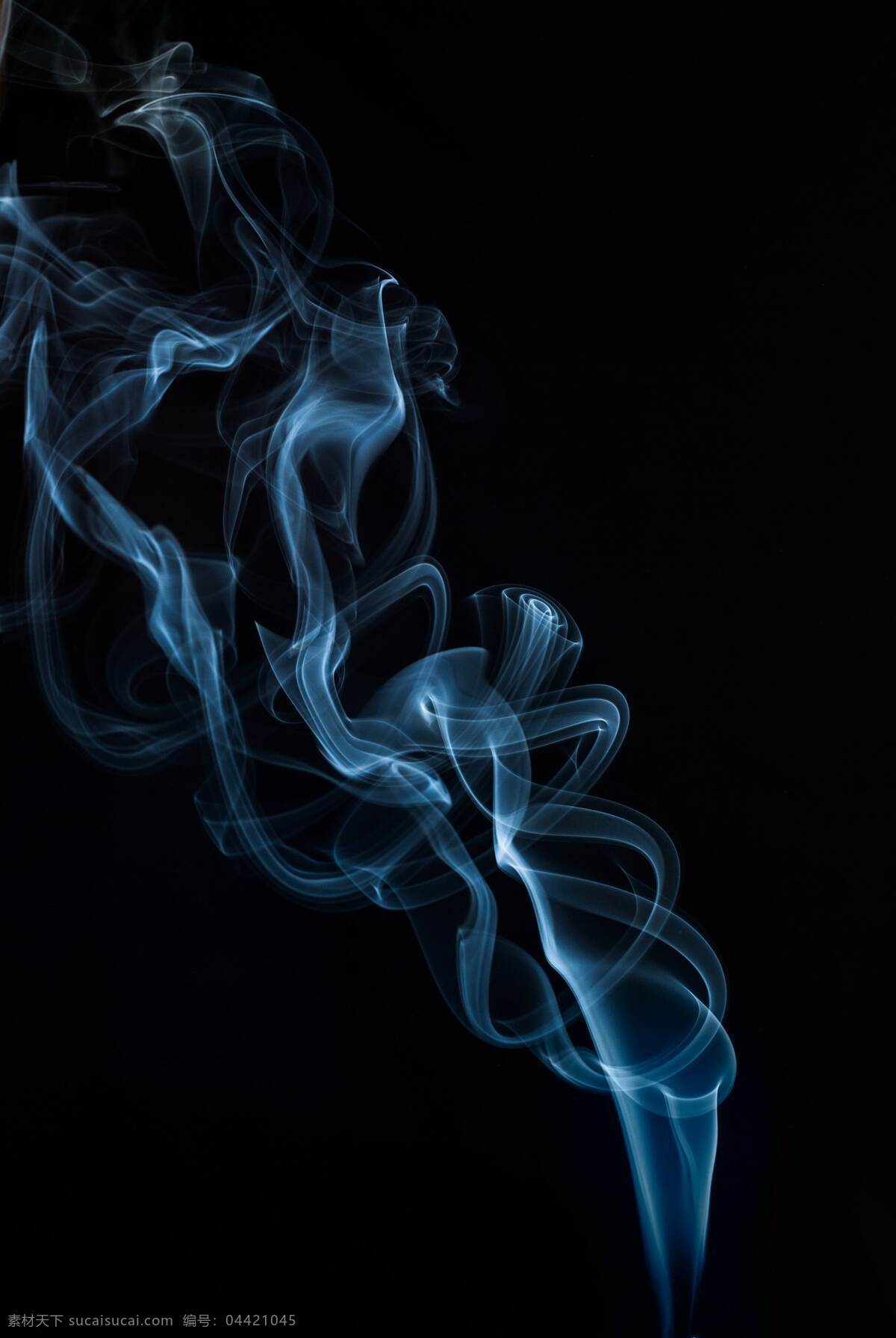 艺术烟雾 蓝色 烟雾 妖娆 黑色 香