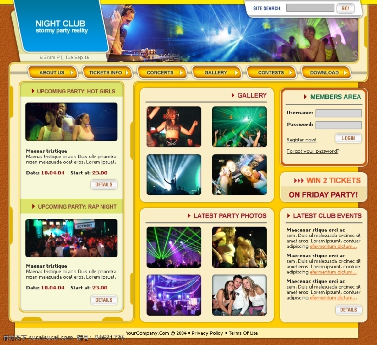 fla flash html pds php 欧美模板 网页模板 网站 音乐 俱乐部 整 站 整站 音乐俱乐部 javascript htm asp 源文件 网页素材