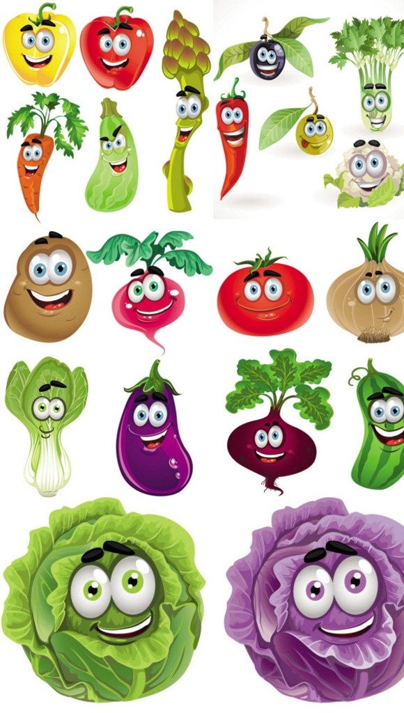 q板蔬菜 卡通版蔬菜 蔬菜 q版蔬菜 卡通 分层