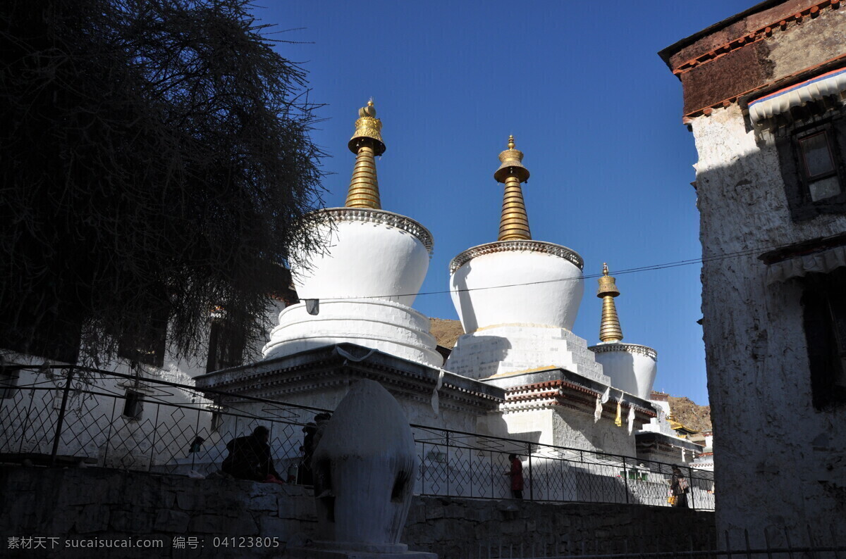 扎什伦布寺 西藏 蓝天 寺庙 藏族 藏传佛教 格鲁派 寺院 释迦牟尼 黄教 日喀则 白塔 西藏风光 国内旅游 旅游摄影
