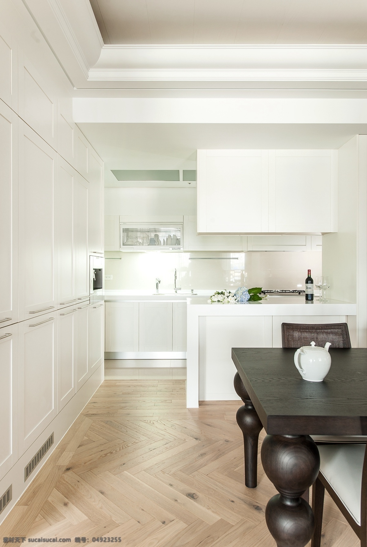 简约 风 室内设计 白色 收纳柜 效果图 现代 家装 家居 家具 壁柜 餐桌 餐桌椅