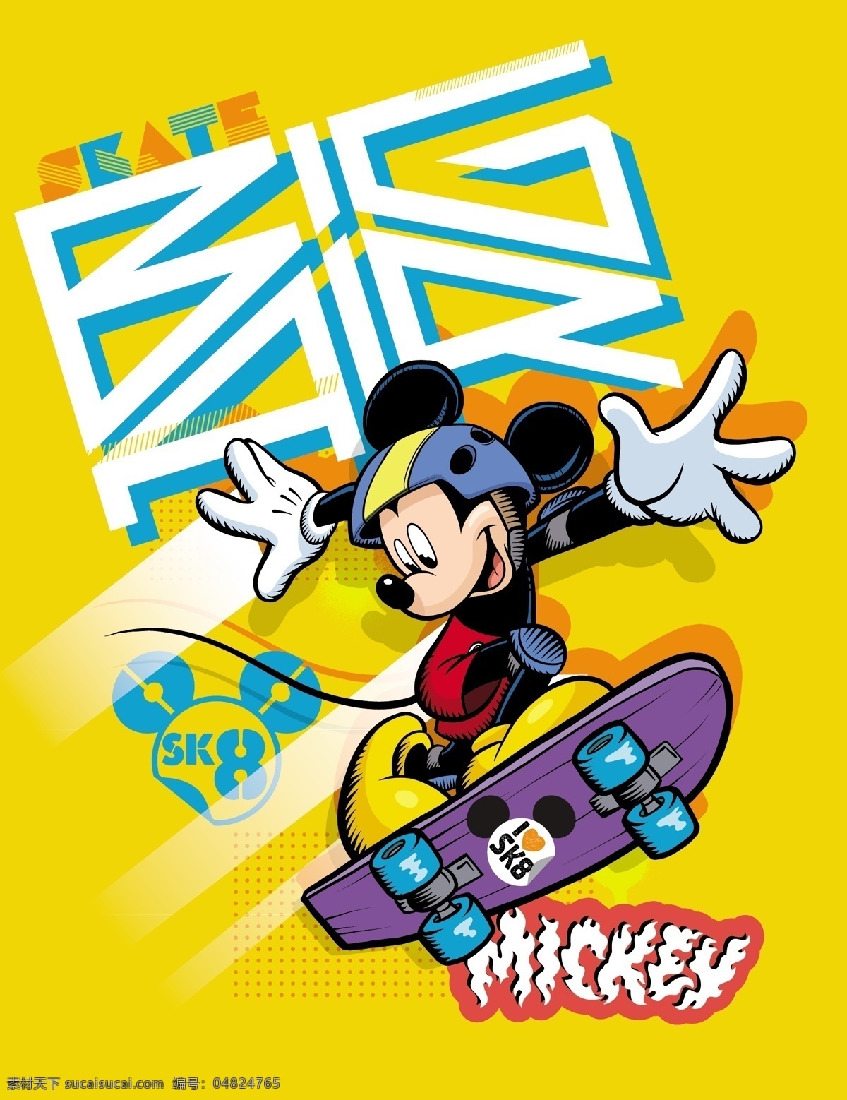 米奇 老鼠 滑板 运动 米老鼠 动漫 动漫动画 动漫人物