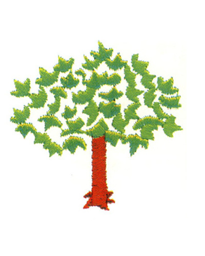 绣花免费下载 大树 服装图案 红色 绿色 森林 绣花 面料图库 服装设计 图案花型