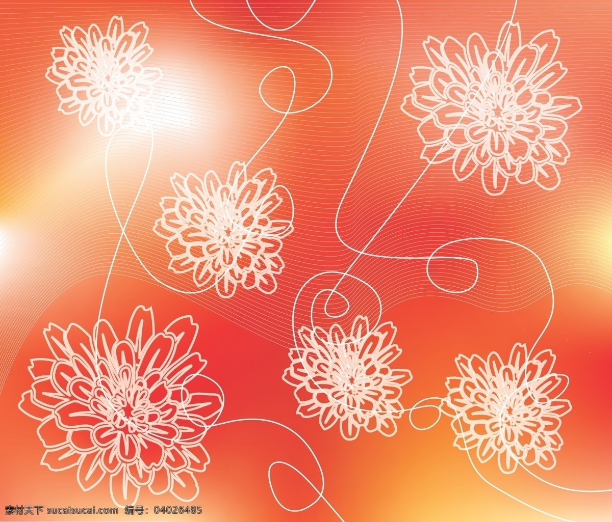 蕾丝 花边 橙色 摘要 背景 矢量 web 插画 创意 花 免费 图形 线 病 媒 生物 时尚 独特的 原始的 高质量 质量 新鲜的 设计橙 波状的 波 psd源文件