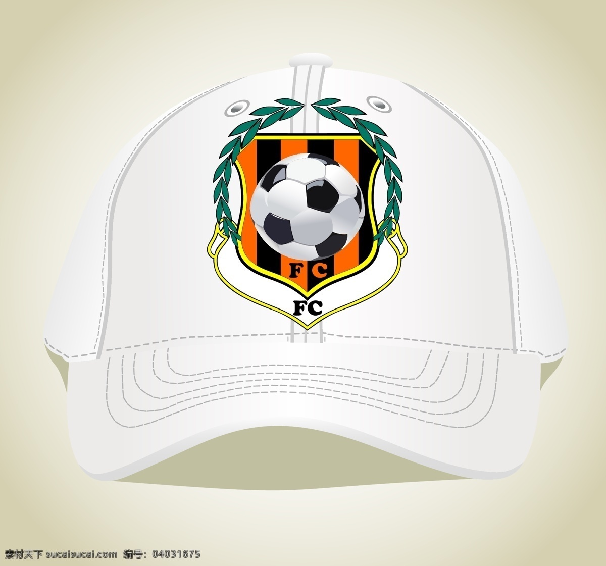 矢量足球帽子 足球徽标 卡通帽子 帽子 矢量帽子 珠宝服饰 生活百科 矢量素材 白色