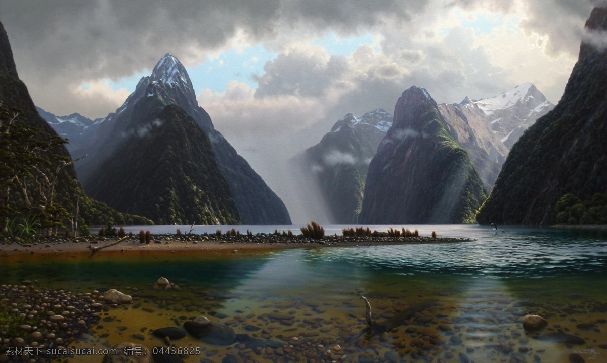 山水 山峰 湖泊 湖水 天空 山水风景 自然 自然风景 自然景观