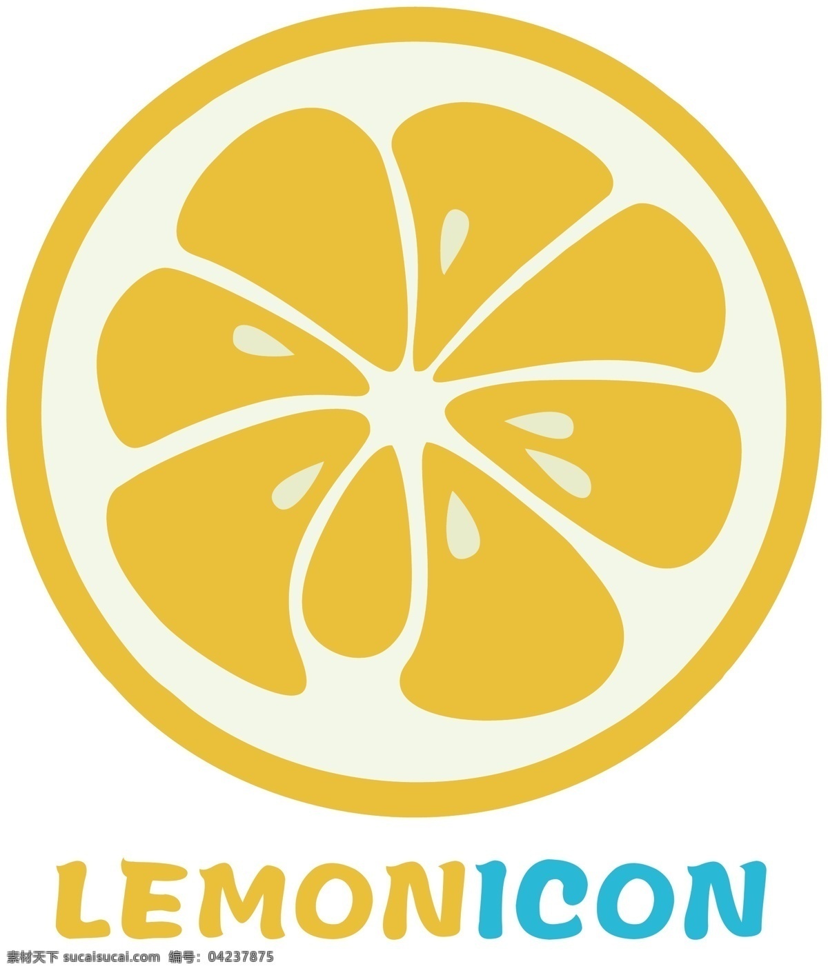 柠檬 logo 橘子 橙子 水果 黄色 时尚