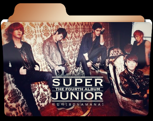 bonamana 文件夹 图标 提供 donghae eunhyuk heechul kyuhyun leeteuk ryeowook siwon yesung 矢量图