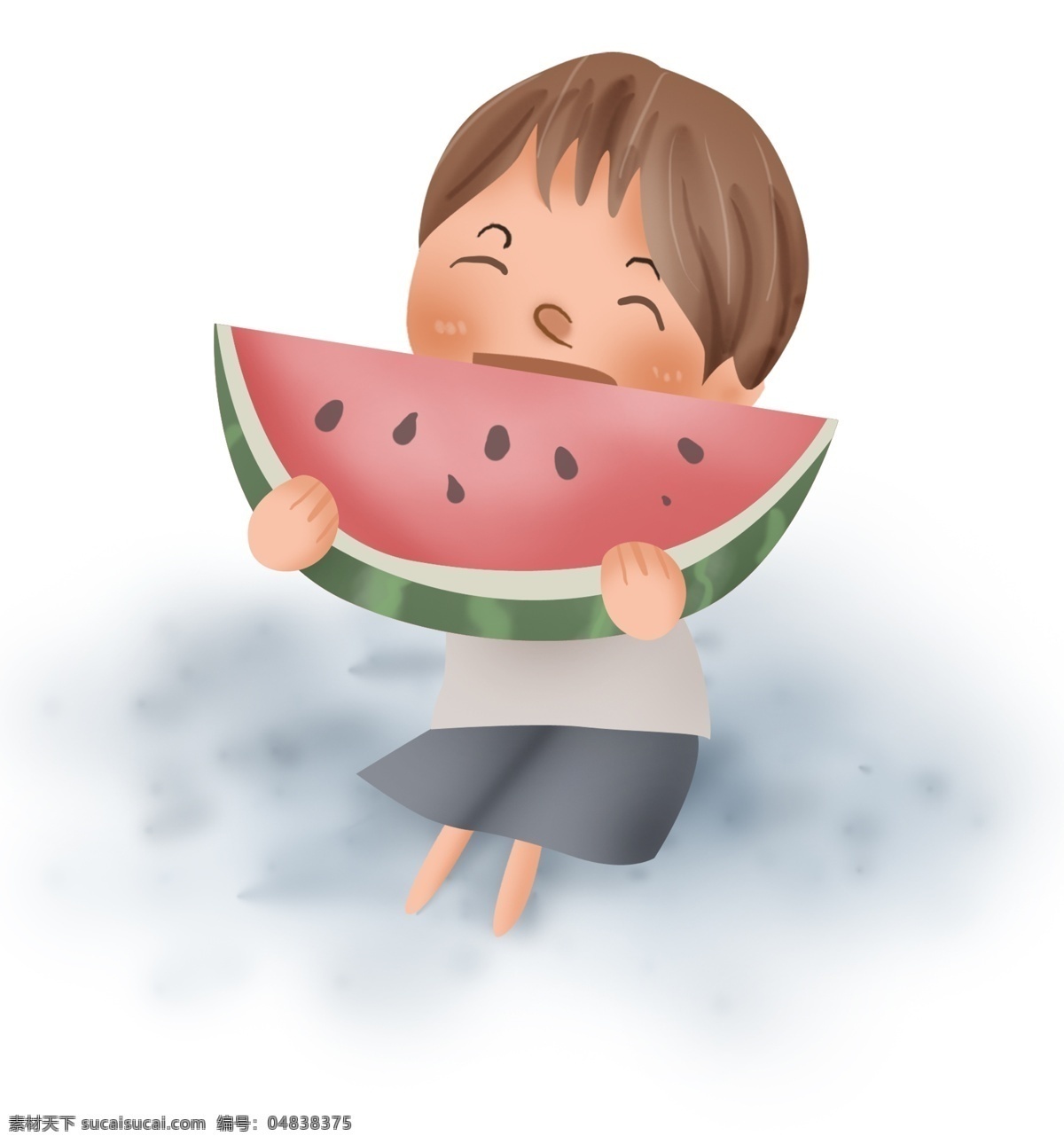 夏季 吃 西瓜 小 男孩 解暑水果 小暑 入夏 大暑 炎热 幼儿园 儿童 吃西瓜 瓜果