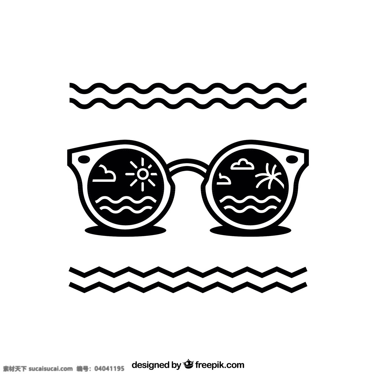 现代 眼镜 图标 夏季 时尚 海滩 太阳眼镜 夏季海滩 时尚偶像 配件 白色