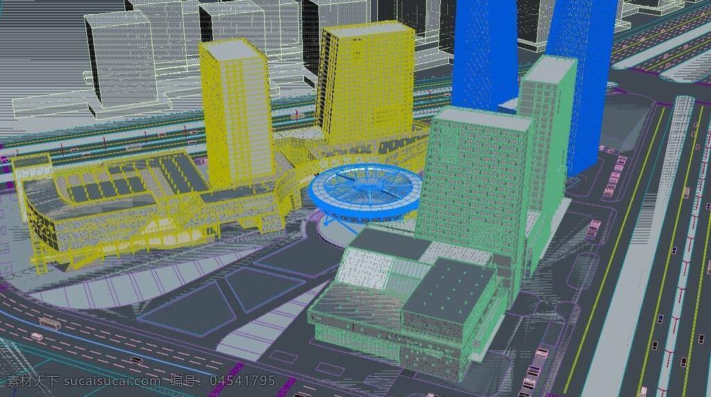 3d设计模型 max 步行街 高层 建筑 路口 商业 室外模型 写字楼 圆形建筑 市区 模型 模板下载 市区模型 异性建筑 源文件 3d模型素材 其他3d模型