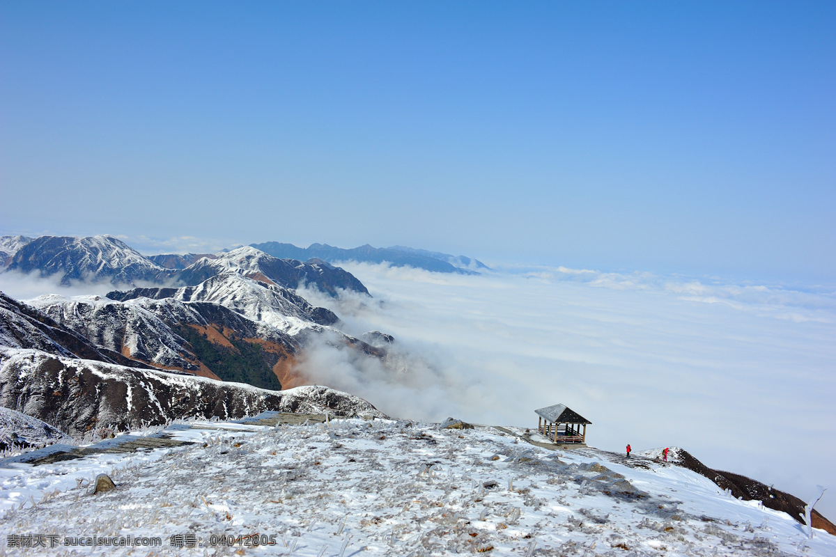 唯美 风景 风光 旅行 江西 山 武功山 自然 雪景 雪 旅游摄影 国内旅游