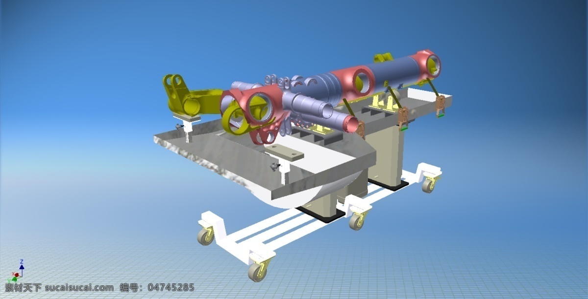 飞机 起落架 升降台 航空 航空航天 杂项 3d模型素材 建筑模型