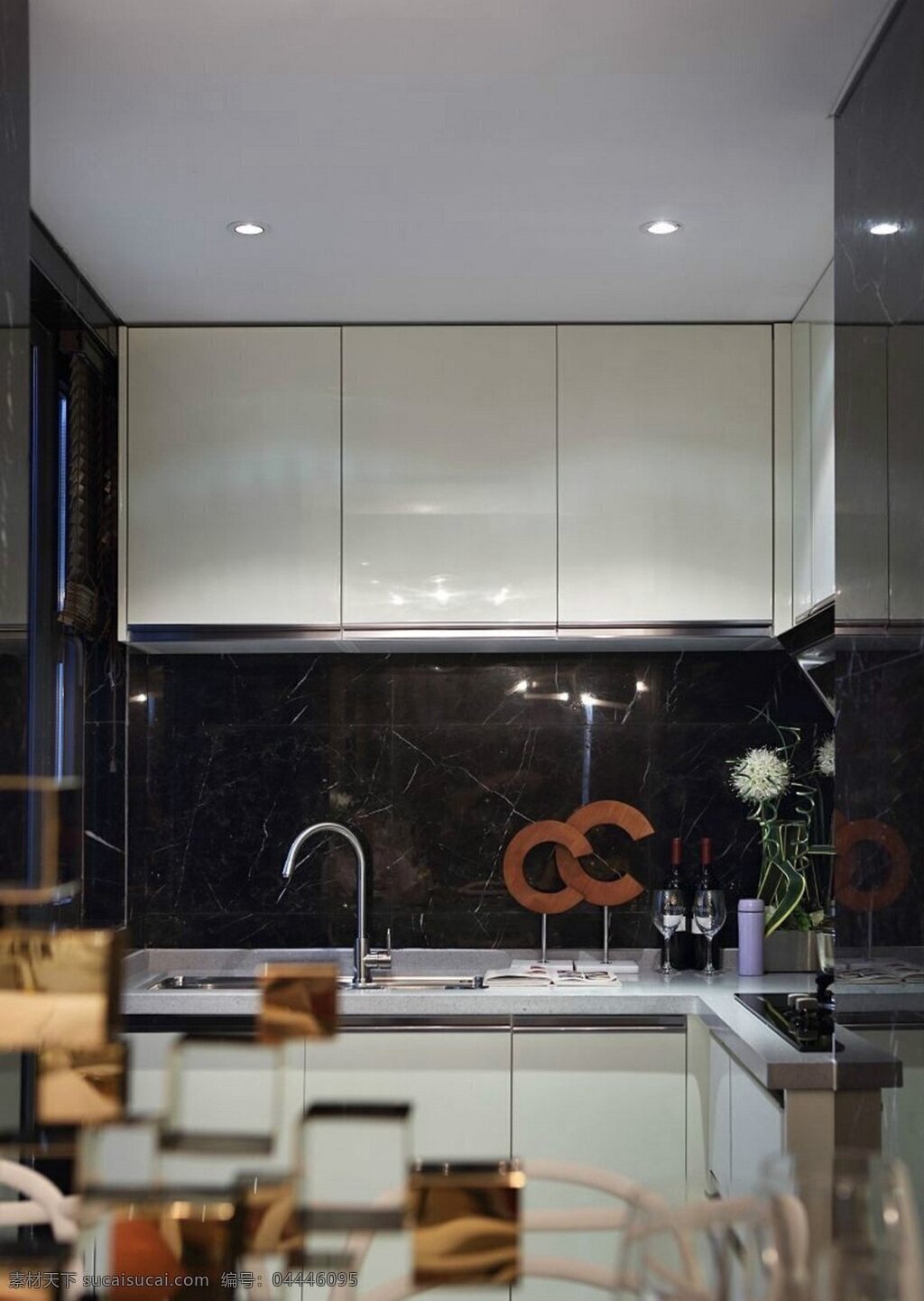 现代 简约 风 室内设计 厨房 洗菜池 效果图 料理台 壁柜 家装