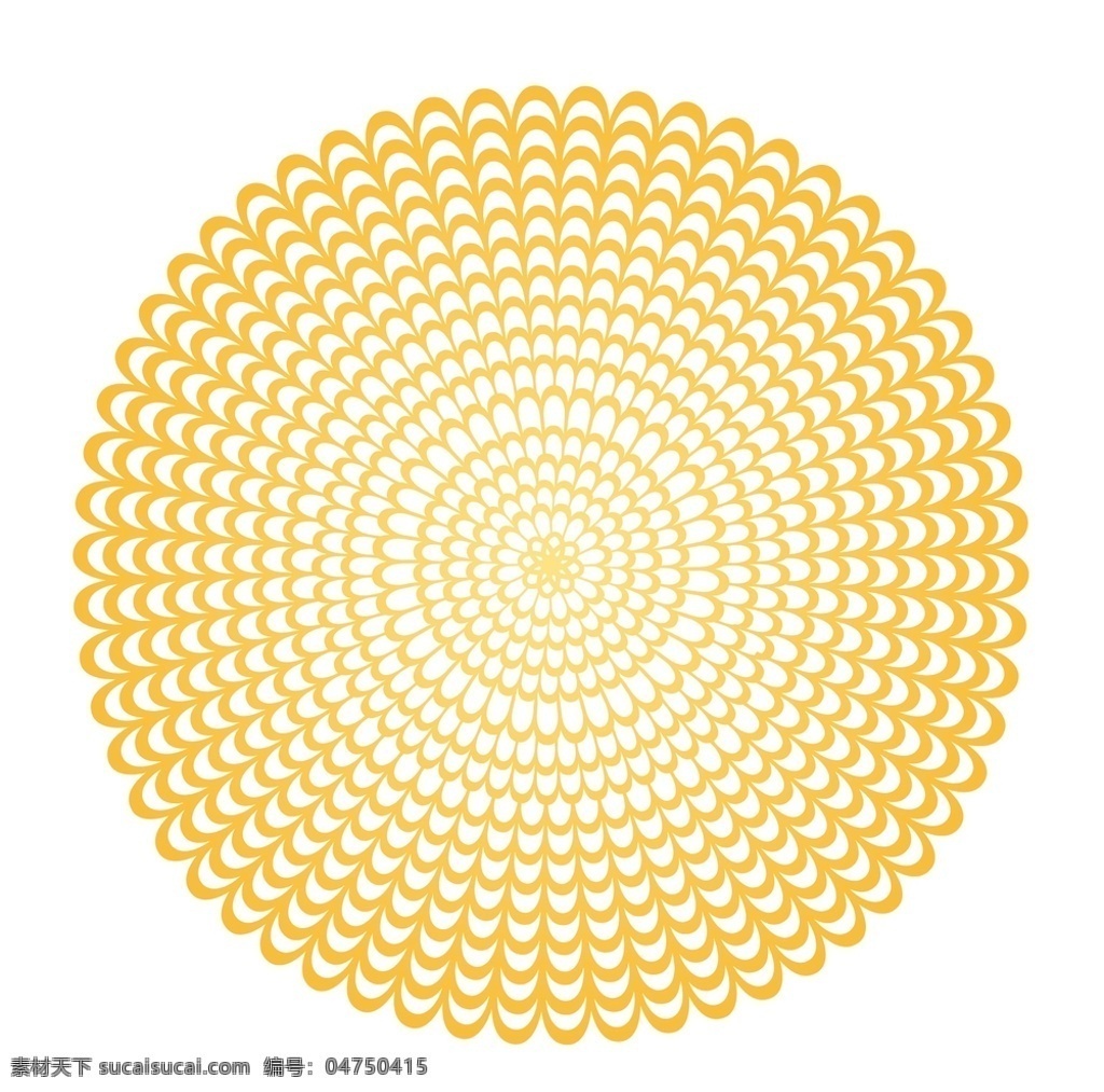 椭圆组合花环 黄色 多个椭圆组合 花环 花纹 印花 底纹边框 花边花纹