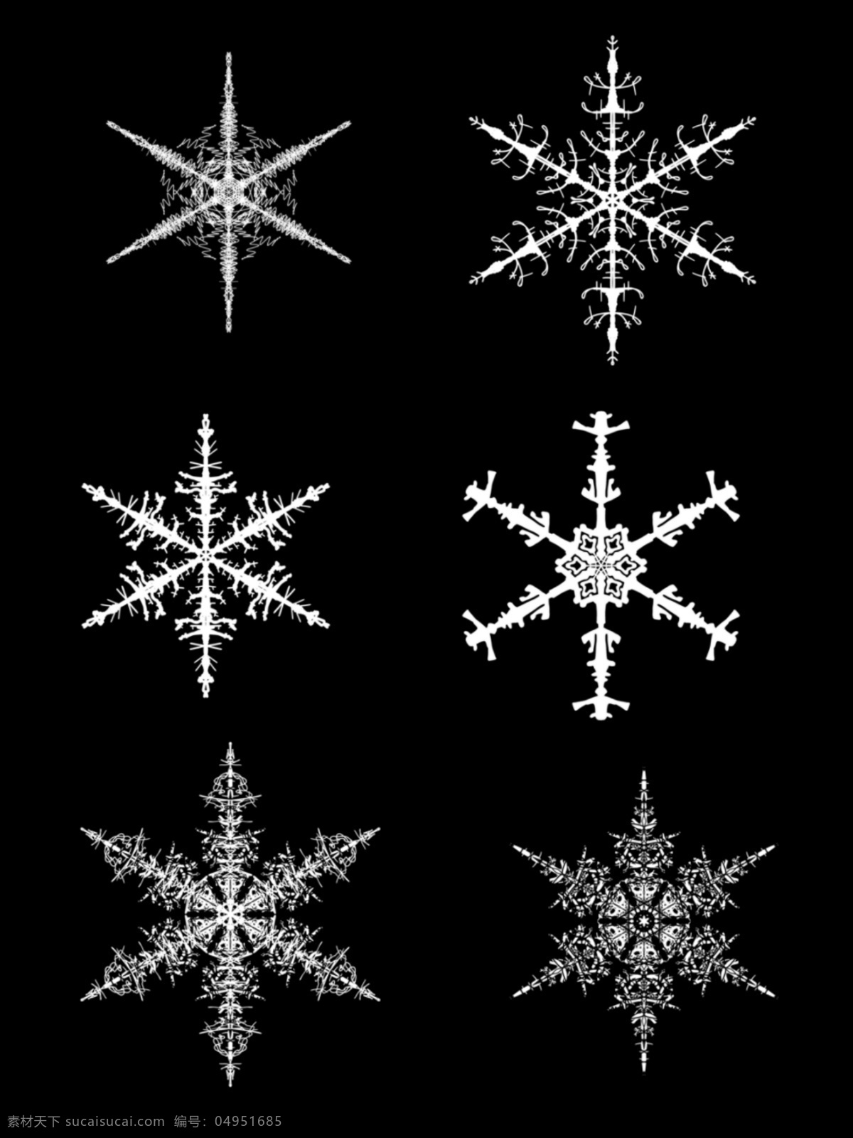 仿真 冰晶 冬季 雪花 图 装饰 元素 雪花图 装饰元素 仿真冰晶