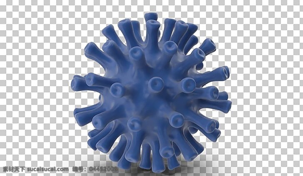 病毒素材 病毒 蓝色 球体 毛刺
