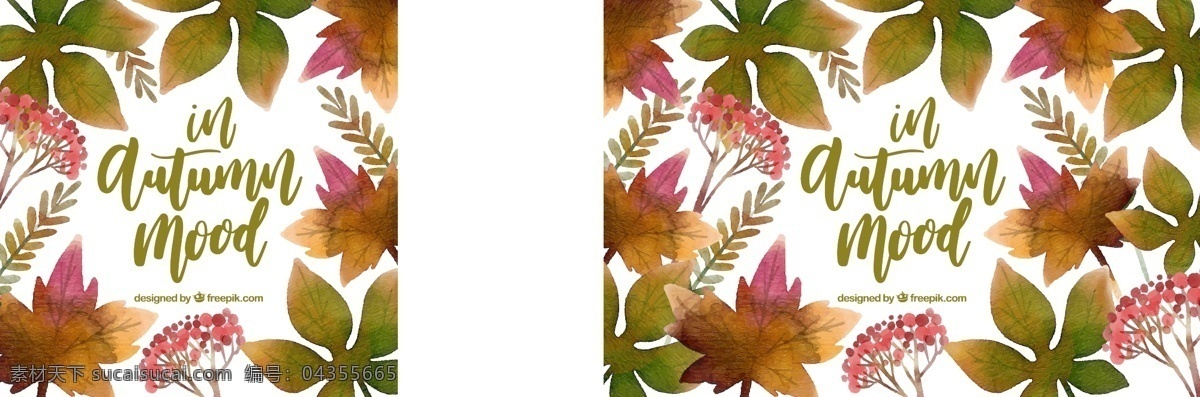 水彩 背景 秋叶 花卉 树叶 自然 花卉背景 可爱 秋天 五颜六色 丰富多彩 树木 色彩 自然背景 有趣 植物