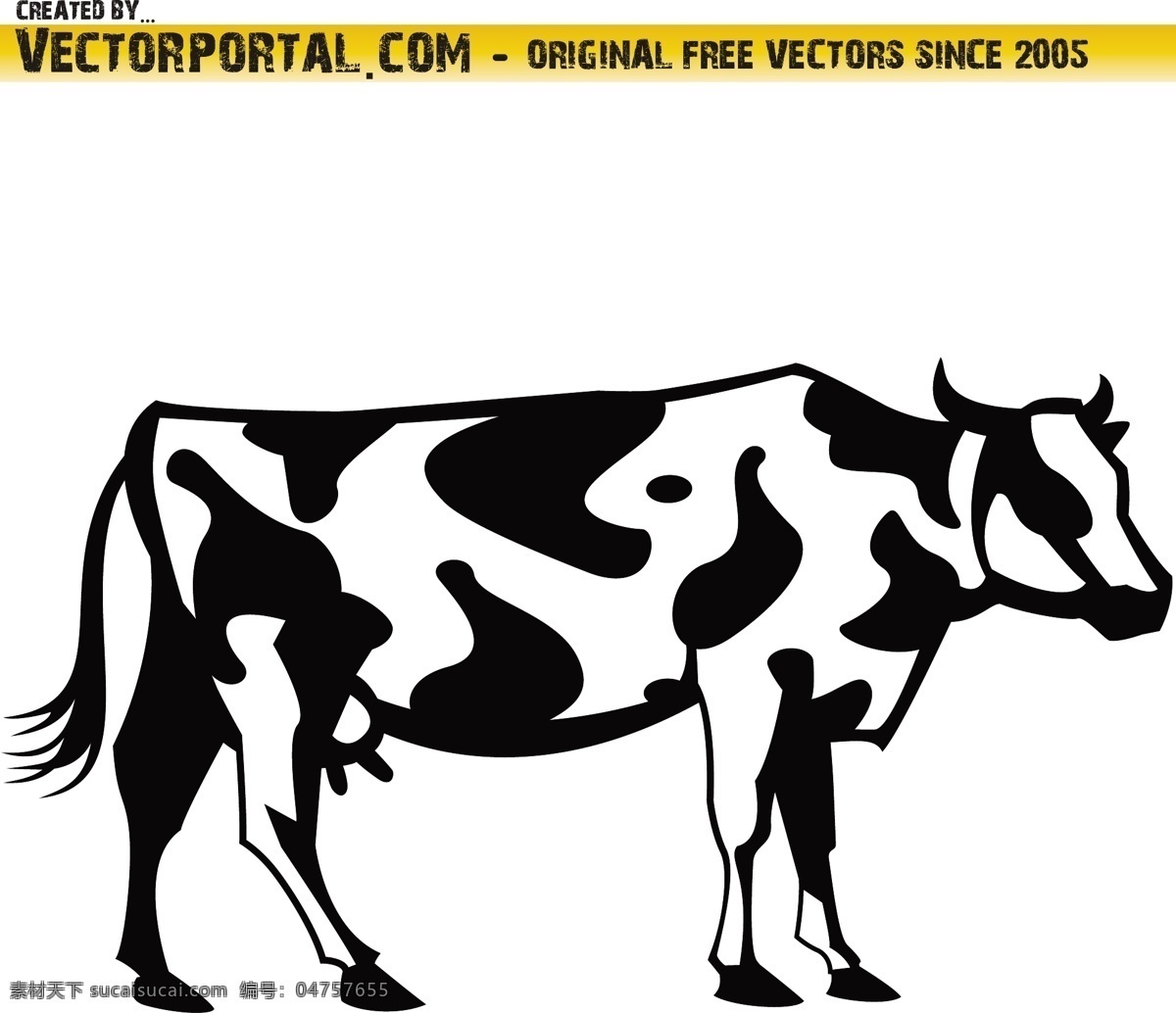 奶牛 牛 家畜 动物 剪影 手绘 素描 卡通动物 野生动物 生物世界 矢量