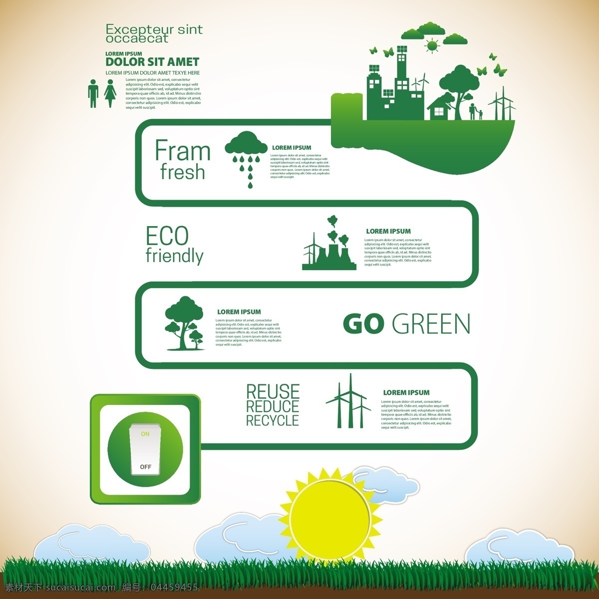 环境保护素材 环境 环境保护 eco 绿色 矢量图