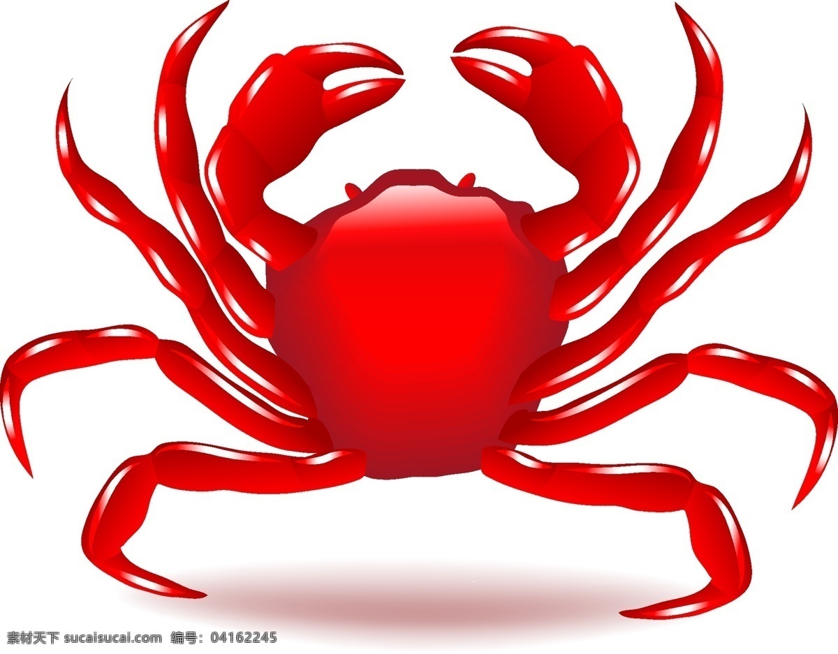 螃蟹矢量素材 螃蟹 矢量素材 海蟹 矢量图 手绘素材