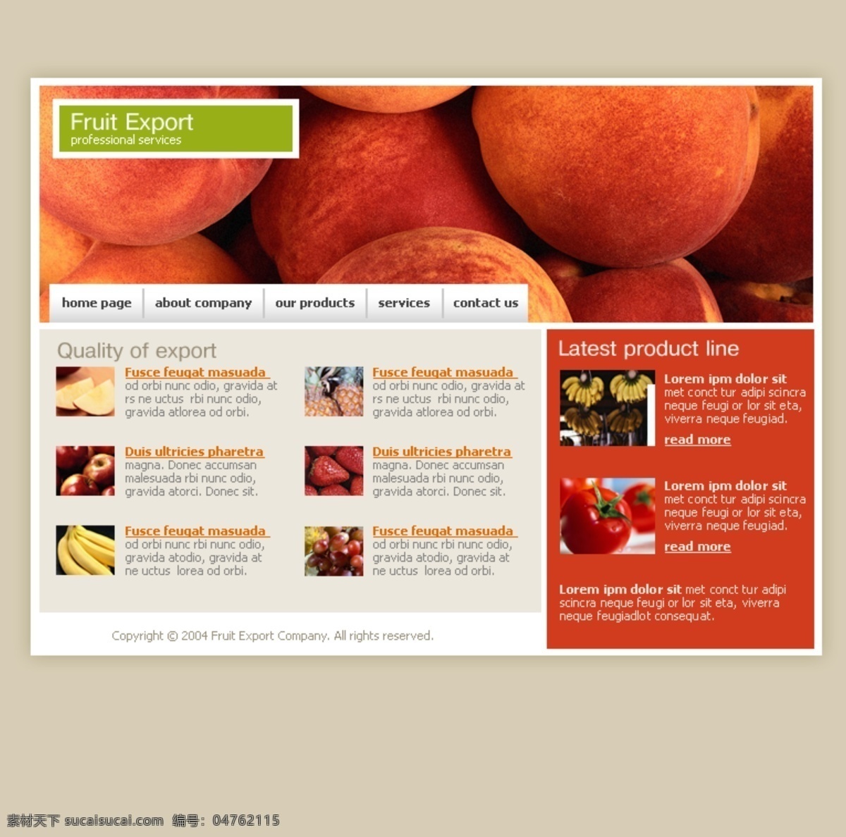 菠萝 草莓 欧美 欧美模板 欧美网页 苹果 清新 食物 欧美水果网页 水果 桃子 网页模版 外国 网页 新鲜 西红柿 提子 香蕉 网页模板 源文件