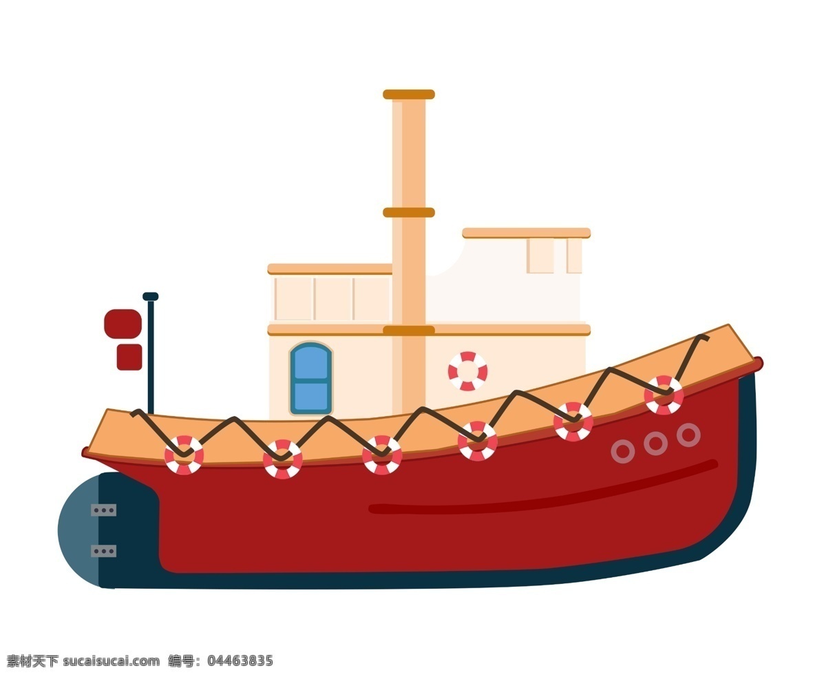 轮船帆船工具 交通工具 轮船 出海