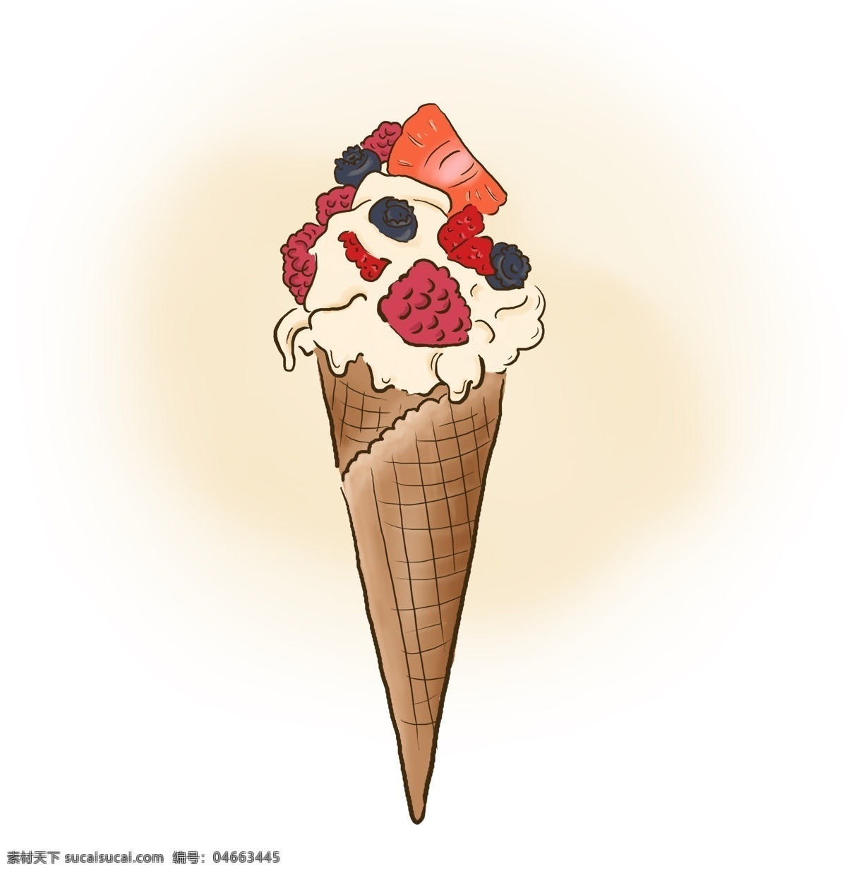 夏天 食物 手绘 冰淇淋 冰 甜筒 甜品 女生 粉色 水果 奶油 巧克力 插画 女性 节日 美食 吃 可爱 美味 青梅