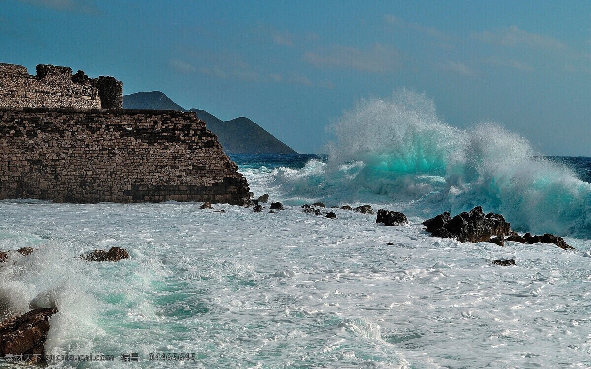 海岸 大海 海水 海浪 浪花 海边 堤坝