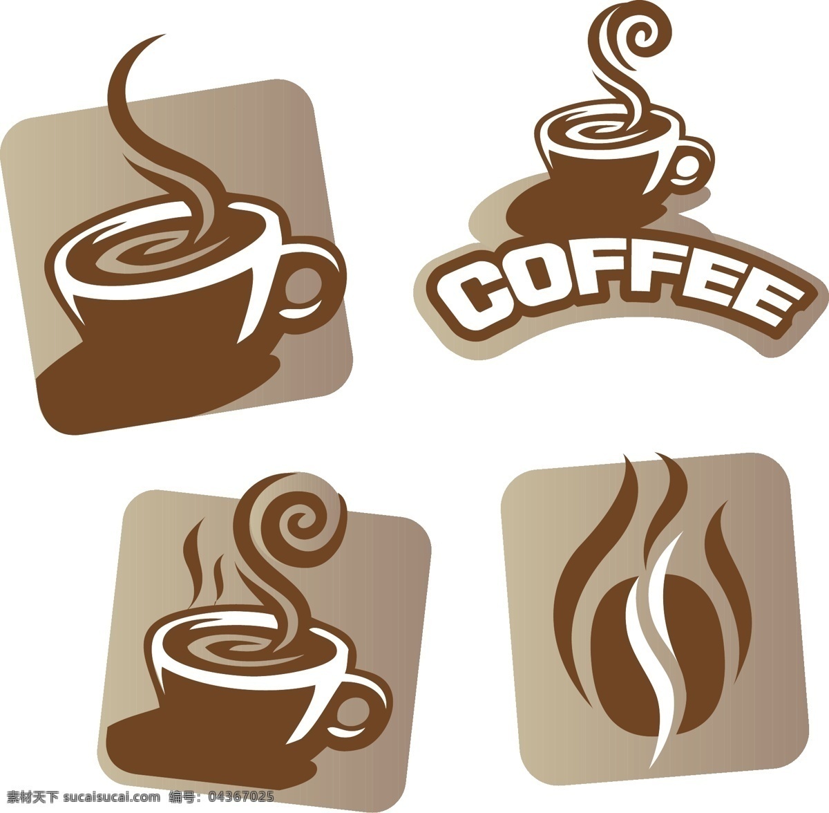 矢量 咖啡 休息 贴纸 元素 向量标号 矢量图 其他矢量图