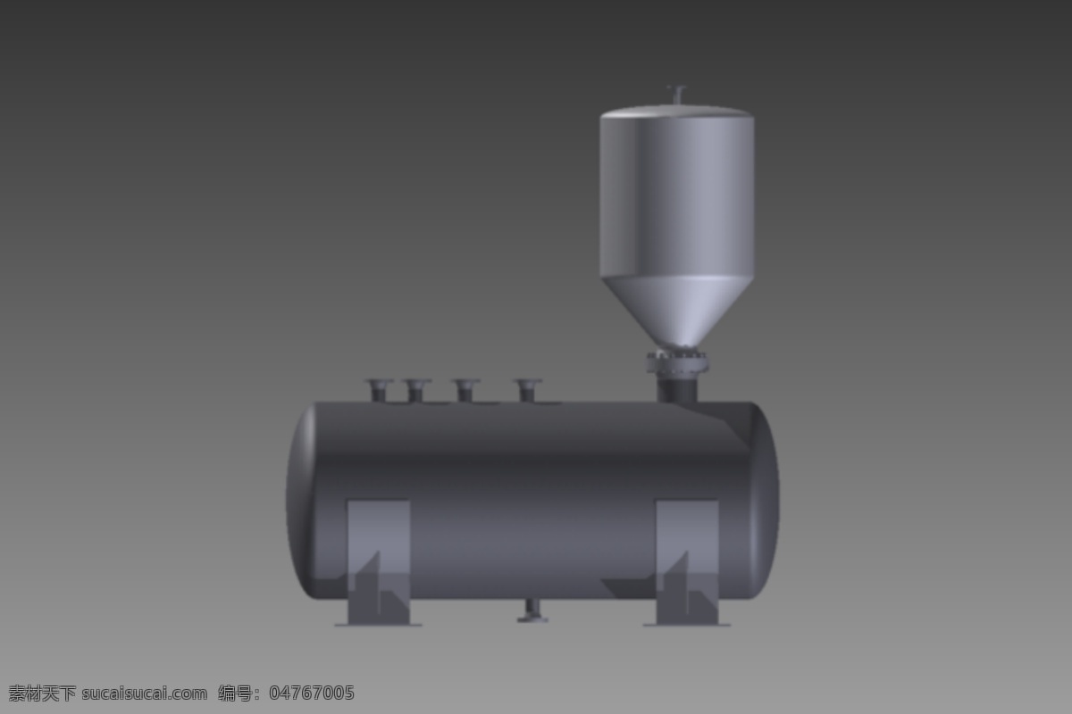 脱 气罐 管道 锅炉 设备 储罐 脱气器 给水 flnage 3d模型素材 电器模型