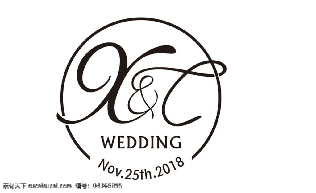 xc字母 婚礼 logo 婚庆logo wedding 婚礼标志 主题