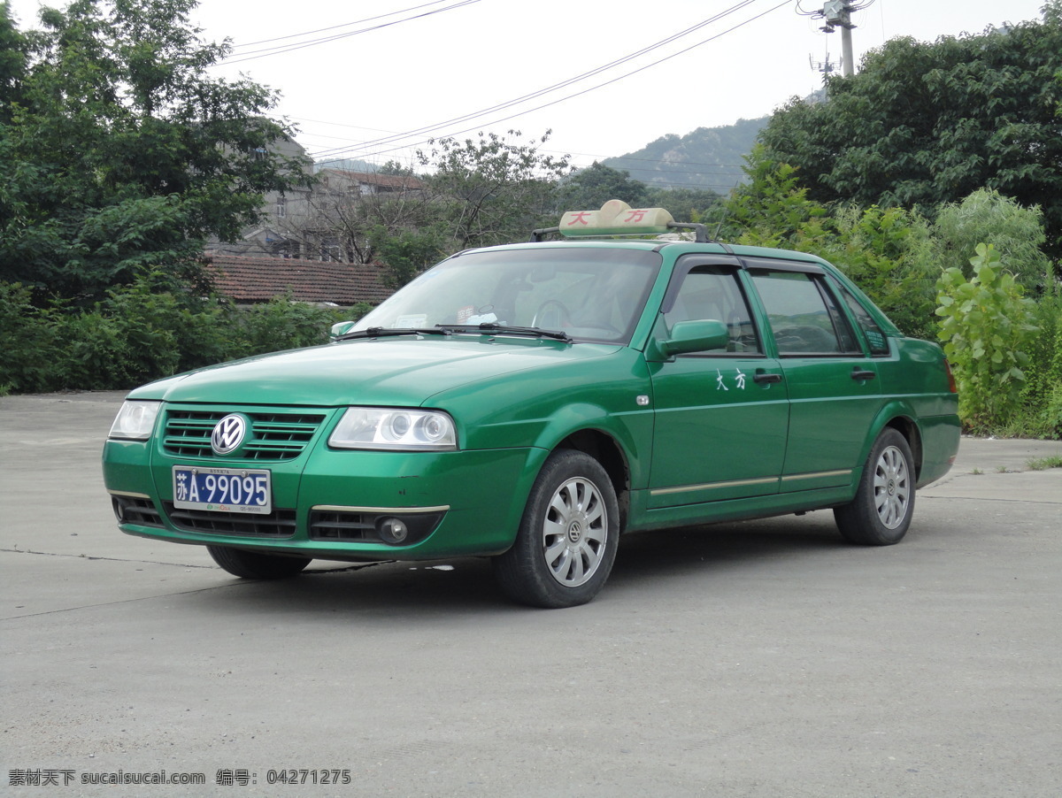 南京 出租车 江苏 交通工具 轿车 现代科技 南京出租车 绿色出租车 桑塔纳 大方出租公司 摄影拍照 psd源文件